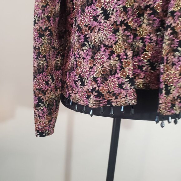 Metaphor 90s Womens‎ Floral Beaded Top Set Size M Nature Fairy Whimsical Boho - Picture 5 of 9